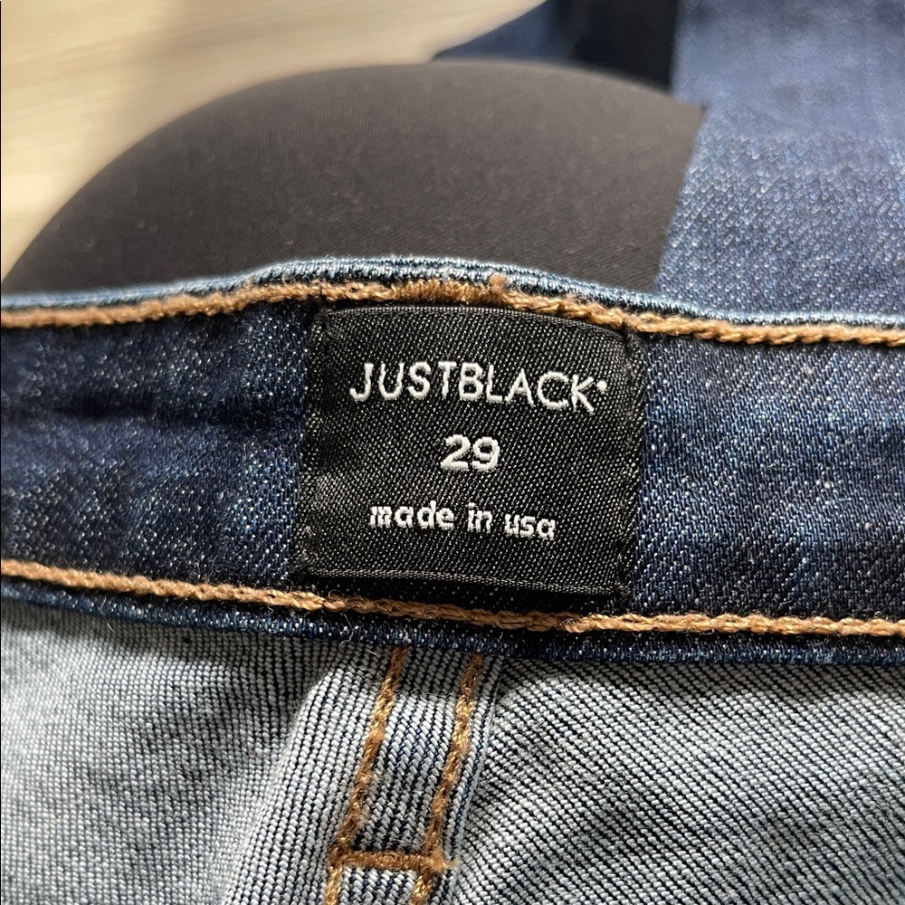 Just Black Dark Blue Denim Jeans Size 29 - Picture 2 of 5